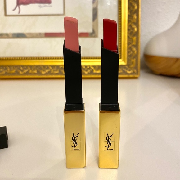 2 YSL The Slim Matte Longwear Lipsticks - Color 21 and 24 - Picture 1 of 14